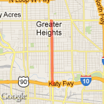Heights Blvd Run route map