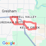 Powell Valley-Chase-Orient-Roberts-Powell route map