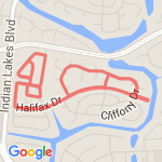 6.43 miles route map