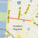 6th to Hudson and back route map