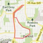 Elbow Drive/Stanley Park Loop route map