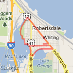 121st to indy to bike trail all da way to indy n calumet back to 121 st route map