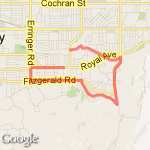 5 miles with hill route map