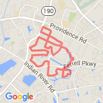 8.05 miles 13.1K route map