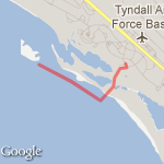 Tyndall Beach Run route map