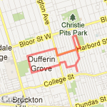 short dufferin gfrove Bickford route map