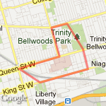 Morning route through trinity bell woods route map