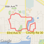 Lakeview Knolls route map