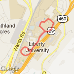 Around football then circle once. route map