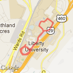 Around football and then circle 3 times. route map