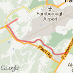 QinetiQ to A325 bridge run route map