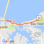 10 Miles - out and back route map