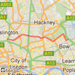 Home to Angel route map