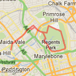 Regents Park Full Route (One lap) route map