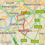 Home - Batt Park - Clapham Common - Batt Park - Home route map