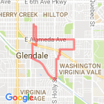 5 mile GW & Cherry Creek loop route map