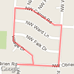 1 mile (Carroll) route map