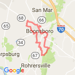 Boonsboro 17 miler route map