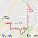 Cook Park to Library route map