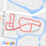 2.50 miles or 4 kilometers. route map