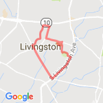 hilly 4 miler route map