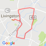 Hilly 6 miler route map