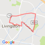 Hilly 5 miler route map