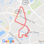 6.14 miles/10k route map