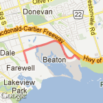 6.5 kms. training route at work route map