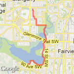Strides - Glenmore Out and Back route map