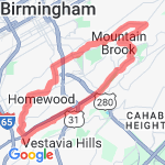 Flatter Mtn brk hwd route map