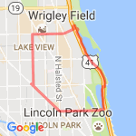 Wrigley and the lake route map
