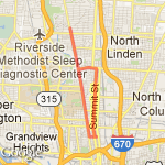 8 mile Campus/Clintonville route map