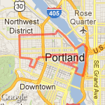 First Portland Run route map