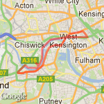 chiswick 8.3 miles route map