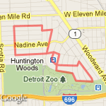 Huntington woods ONE route map