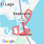Park to Kemah through Clear lake shores route map