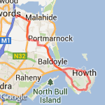 20 mile (Cycle) route map