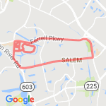 7.20 miles route map