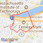 Cambridge/Boston route map