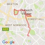 Crystal Palace/ Dulwich HH route map