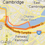 5 mile run  route map