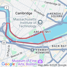 5 mile run  - 8.05 Km route in Boston