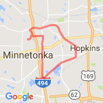 8.73 miles route map