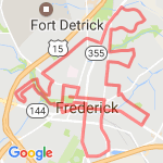 frederick 14 miles route map