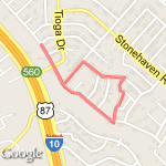 Mile route from Oak Terrace Apartments route map