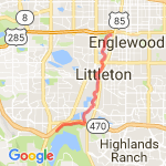 Platte River to Chatfield entrance route map