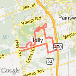 16km from my house route map