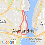 8 MI GW Pkwy to Potomac route map