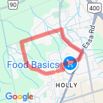 6.58km hill route from Holly Meadow route map
